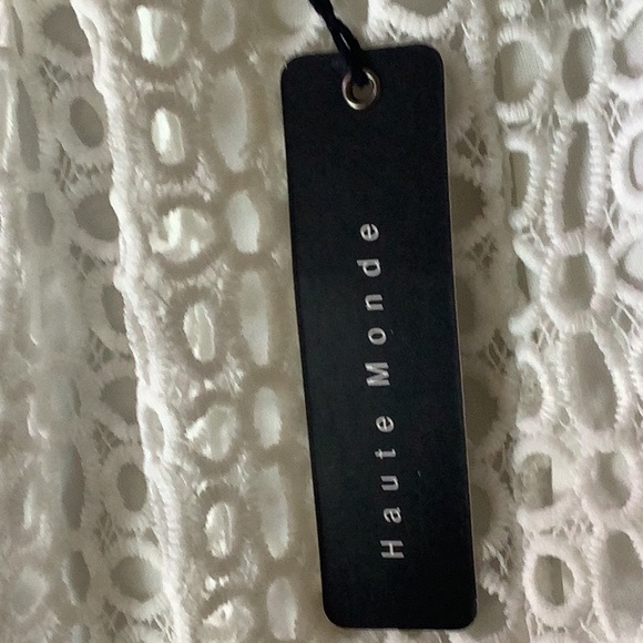 Haute MONDE skirt crocheted with mini skirt under size Med NWT zipper si… - Picture 3 of 9